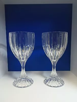 Set Of 2 Mikasa Park Lane 8oz Wine Glasses 6 3/8” Tall EUC Crystal • $22