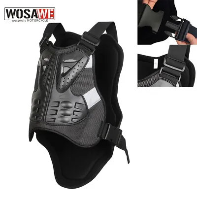 WOSAWE Adult Motorcycle Ski Spine Chest Back Protector Racing Body Armor Vest • $42.94