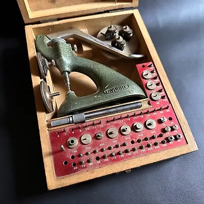 Vintage Favorite Watchmakers Staking & Jewwlling Tool Kit Made In Switzerland • $640.18