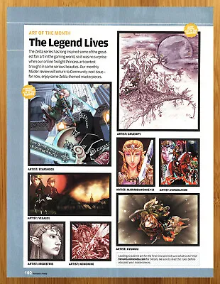 2007 Nintendo Power Fan Art Page Ad/Poster Zelda Twilight Princess Link 00's • £10.12