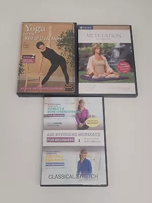 Workout Exercise Fitness DVD Lot Of 3 - Yoga  Meditation  Bone Strengthening • $16