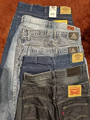 Lot Of 7 Vintage Jeans Denim Loose Hip Hop Big JNCO Skateboard Y2k Size 30 To 32 • $100