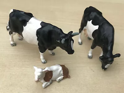 Britains Farm Animals Friesian Cowbull And Calf • £6.50