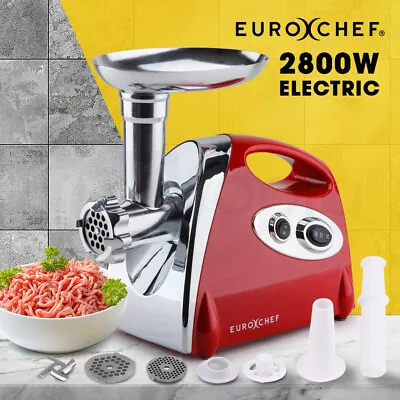 $97 • Buy 【EXTRA10%OFF】EuroChef Electric Meat Grinder Sausage Maker Filler Mincer