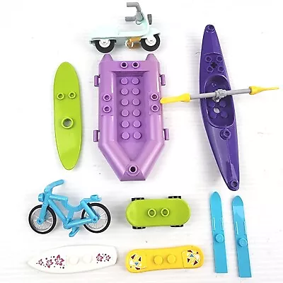 LEGO Friends Bike Scooter Ski Snowboard Sporting Accessories Bulk Lot Bundle • $39.90