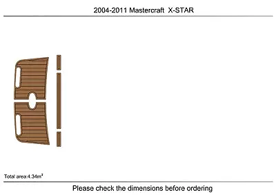 2007-2010 Mastercraft XSTAR  Swim  Platform Faux Teak Floor 1/4   EVA Teak Floor • $179