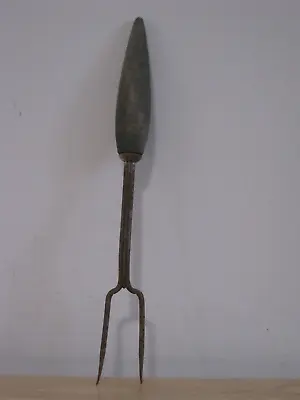 Androck Vintage Wooden Handle Steel Meat Fork • $7.95