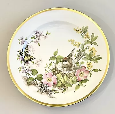 Kaiser Floralie Bird Nest Wall Plate 12.5” Cottagecore Dogwood Flower Butterfly • $59.49