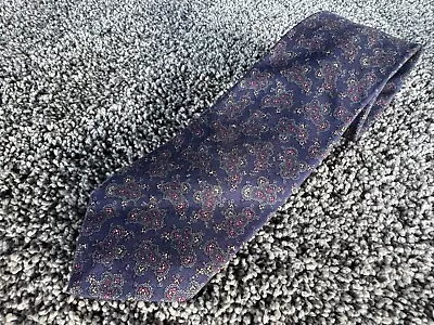 Neiman Marcus Purple Paisley Men's Tie 100% Silk Made In England Ancient Madder • $14.99