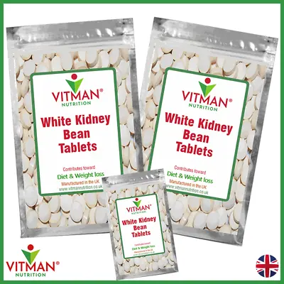 White Kidney Bean Natural Tablets 5000mg 120 Carb Blocker Weight Loss Diet Pills • £8.99