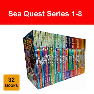 Sea Quest Series 1-8 Collection 32 Books Set By Adam Blade NEW Pack 1-32 Book • £49.99