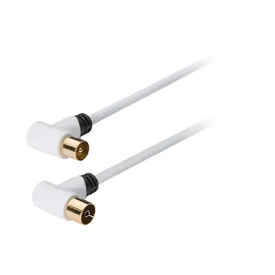 £12.92 • Buy 100dB Right Angle Male To Female Coax Coaxial Cable TV RF Aerial Lead White
