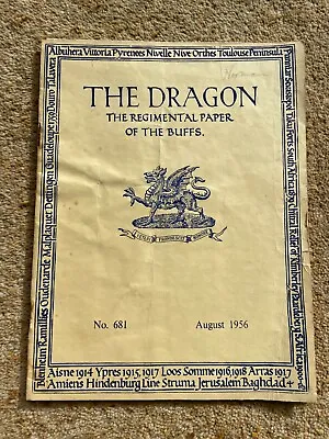 Original The Dragon Regimental Magazine East Kent Regiment The Buffs Aug 1956 • £4.99