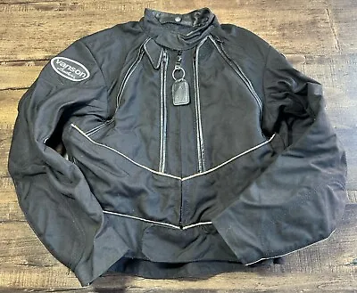 Vanson Leathers Mens Cordura Motorcycle Bomber Jacket Size Medium - Black • $120