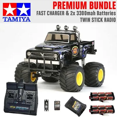 TAMIYA RC 58547 Midnight Pumpkin Black Edition 1:12 Premium Stick Radio Bundle • £225.95