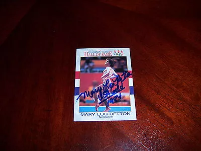 Mary Lou Retton 1984 Olympic Gold Medal Jsa/coa/stamp Signed Card • $75