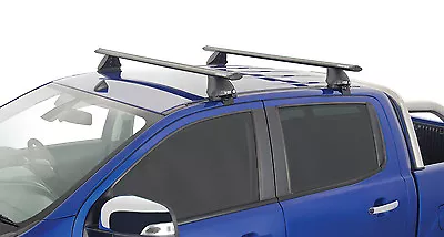 Rhino Pair Vortex Roof Racks FORD Ranger 4dr Ute PX Dual Cab 2011 On Black • $399