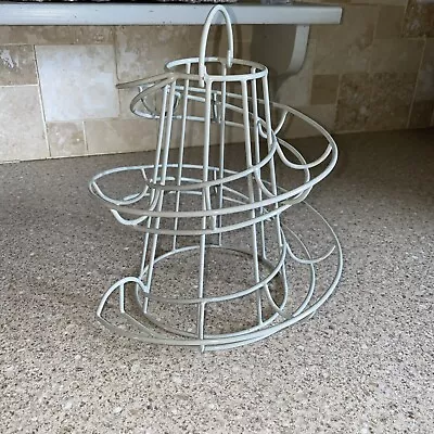 Cream Kitchen Storage Spiral Helter Skelter Egg Holder Stand Rack Holds 18 Eggs • £1.01