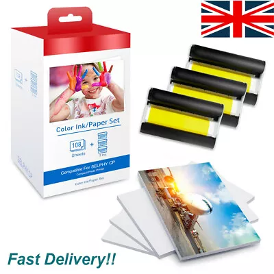 Compatible KP-108IN RP-108IN Ink &Photo Paper For Canon Selphy CP 1300 1200 1000 • £29.55