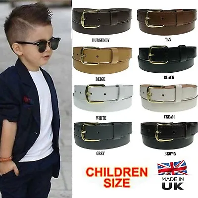 £4.95 • Buy Kids Children Real Leather Skinny Belts Girls Boys Belts 25mm Leather Uk Belts