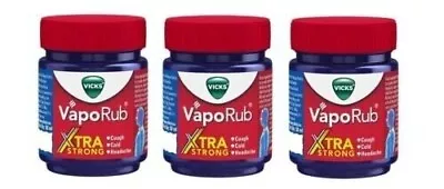 3 X Vicks VapoRub Xtra Strong For Cough Cold And Headache - 50 Ml • $15.90