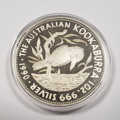 1990 $5 Australia Kookaburra 1 Oz .999 Silver Round Proof - SKU-F7730 • $89