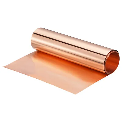 Copper Sheet Roll 3500x200x0.06mm Pure Copper Flashing Strip Metal Foil Plate • £18.04