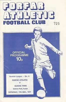 Forfar Athletic V Queens Park 1977/8 (17 Dec) • £1.80