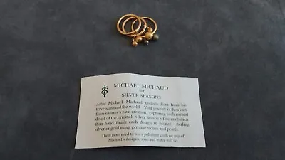 Michael Michaud For Silver Seasons String Of Beads 3 Piece Ring Size 6 1/2. • $14.99