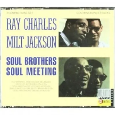 Ray Charles & Milt Jackson - Soul Brothers/soul Meeting 2 Cd 14 Tracks Jazz New! • $98.33