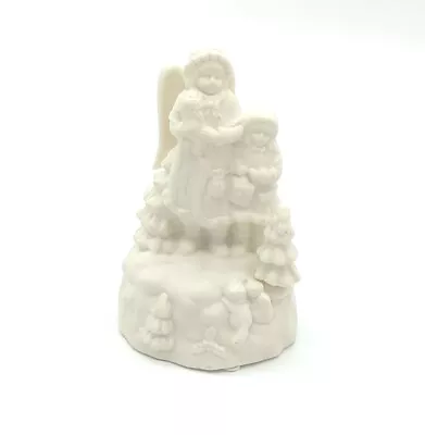 Vintage Winter Porcelain Angel Music Box Figurine Hark The Herald Angels Sing • $7.99