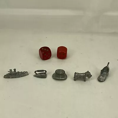Vintage 1960/70 Waddington Red Box Monopoly Board Game Parts Die And Tokens Only • $8.99