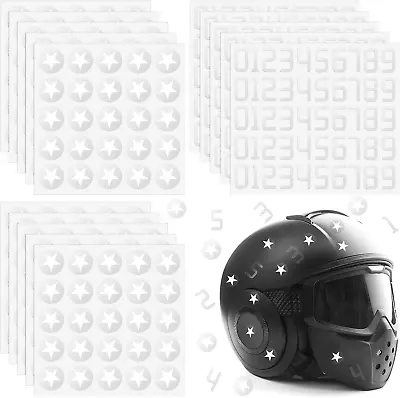 500 Pcs Star And Number Helmet Stickers Baseball Softball Helmet Decals Self Adh • $14.88