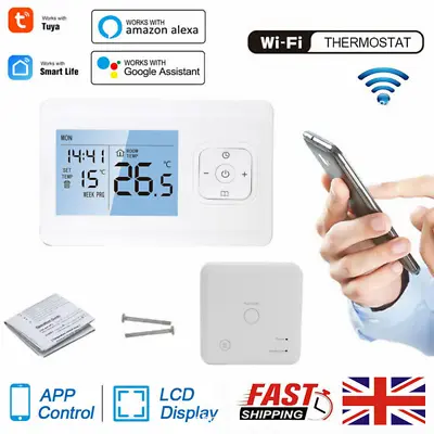 £47.49 • Buy Smart Thermostat For Combi Boiler / Water Underfloor Heating WiFi Thermostat UK