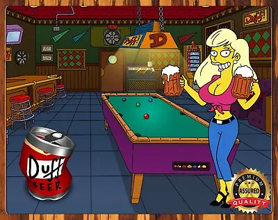 Duff Girl - Moe's Tavern - The Simpsons - Duff Beer - Metal Sign 11 X 14 • $27.99