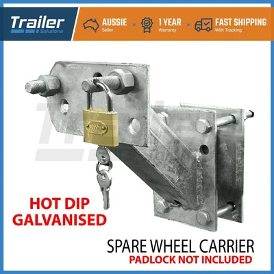 $32 • Buy Spare Wheel Carrier Holder Bracket Universal CAMPER TRAILER CARAVAN BOAT