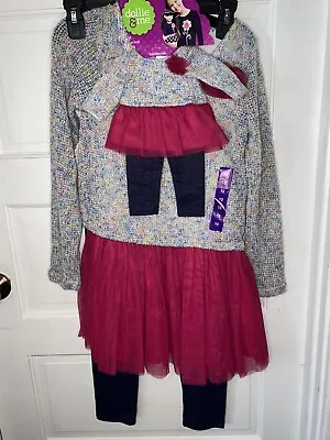 Dollie & Me Little Girl's Pink Long Sleeved Tutu Skirt Dress Matching Outfits • $40