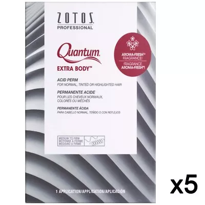 Salon Beauty Zotos Quantum Extra Body Hair Perm Normal Tinted Medium 5 Pack • $49.99