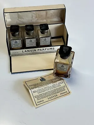 1960s Vintage LANVIN PARFUMS Extrait  Bottles SCANDAL MY SIN ARPEGE France HTF • $119