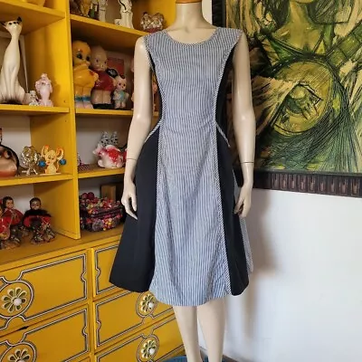 Vintage 40s Neat N' Tidy Pre Swirl Pinafore Apron Wrap House Chore Dress S/M • $195