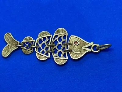 18K Yellow Gold Movable Fish Charm • $339.45