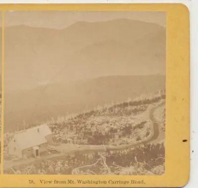 Halfway House From Carriage Rd Mt Washington White Mtns NH Stereoview C1870 • $20