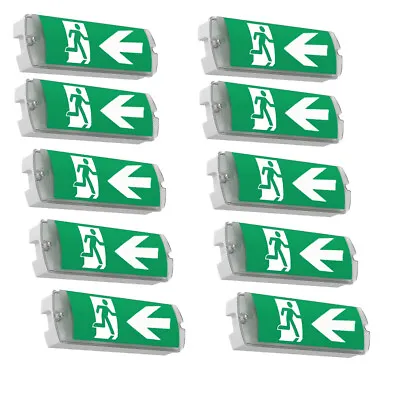 10pcs LED EMERGENCY LIGHT BULKHEAD 3W EXIT SIGN IP65 MAINTAINED / NON MAINTAINED • £109.99