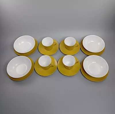  Melaware Set Of 4 Tea Cups And Saucers 4 Cereal/Soup Bowls With 4 Plates • £19.99