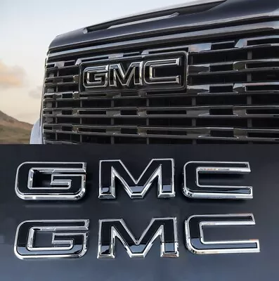 NEW Front & Rear Emblem Chrome Kit For 2019 - 2024 GMC Sierra 1500 2500HD 3500HD • $87.79