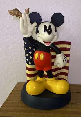 Disney Parks Mickey Mouse American Flag Patriotic Large Figure • $249.99