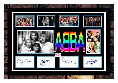 (497)  Abba 80s Pop Group Signed Unframed Framed Photograph Reprint Great Gift • £8.40