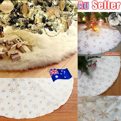 Christmas Tree Skirt Base Floor Mat Cover Xmas Party Home Decoration CZ • $8.85