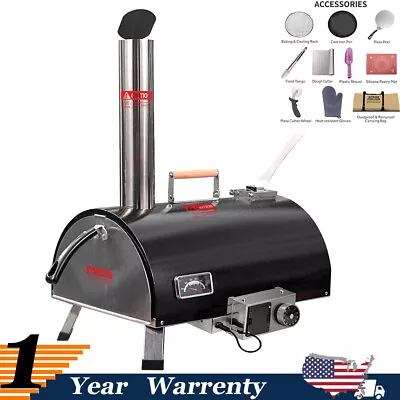 12  Automatic Rotatable Wood Fired Pizza Ovens Portable Stainless Steel Outdoor • $299