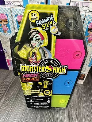 Monster High Skulltimate Secrets Neon Frights Frankie Stein Fashion Doll Set New • $19.90